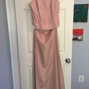 Vera Wang Blush Taffeta 2 pc gown.